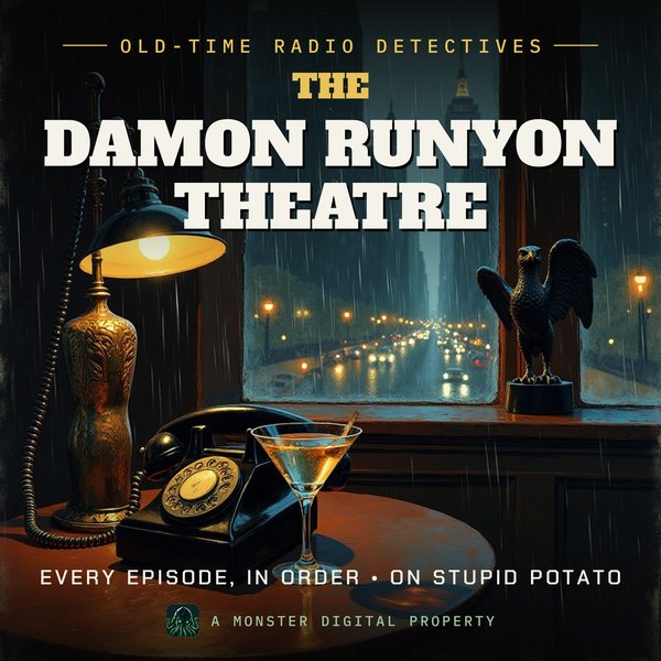Illustrated cover for The Damon Runyon Theatre: the gumshoe scene