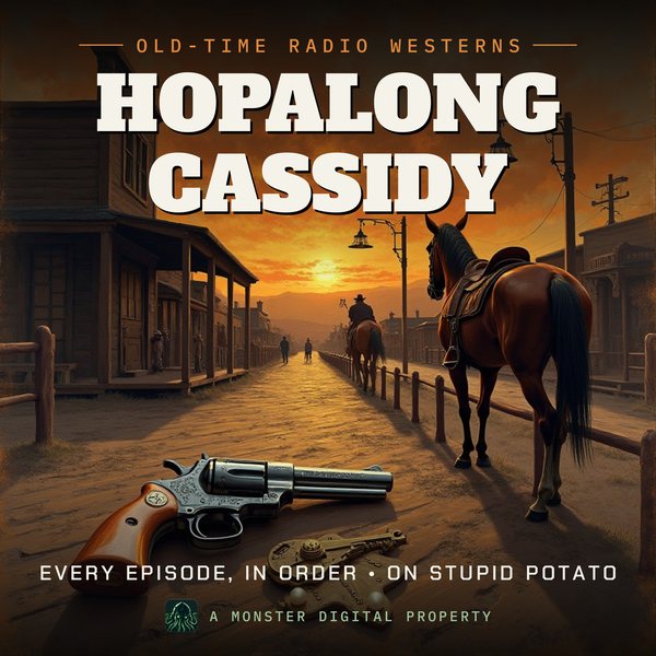 Illustrated cover for Hopalong Cassidy: the dry-gulch scene
