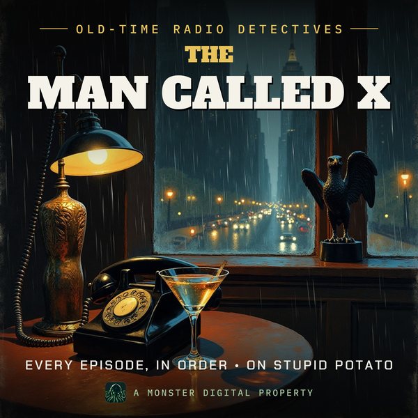 Illustrated cover for The Man Called X: the gumshoe scene