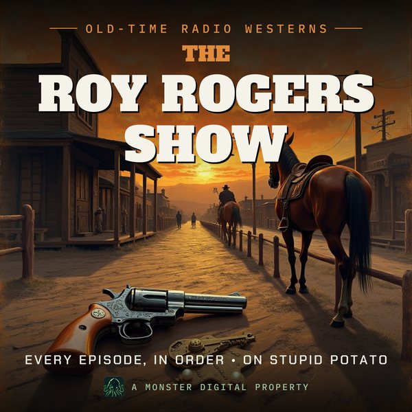Illustrated cover for The Roy Rogers Show: the dry-gulch scene